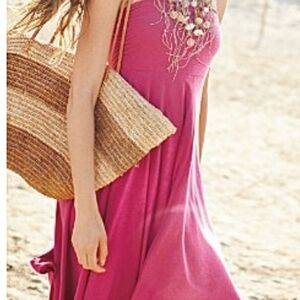 Garnet Hill Pink Convertible Knit Cover Up Size XS